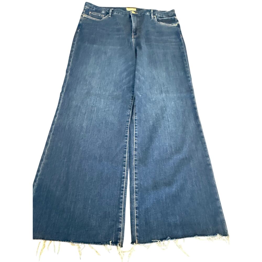 KUT from the Kloth MEG FAB AB Wide Leg Medium Wash Denim Jeans Women size 18